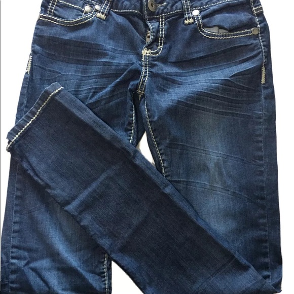 Jake Jeans Bella Flap Pocket Straight Leg Women /Juniors Jeans  #J231045 Size 3 - Picture 2 of 8